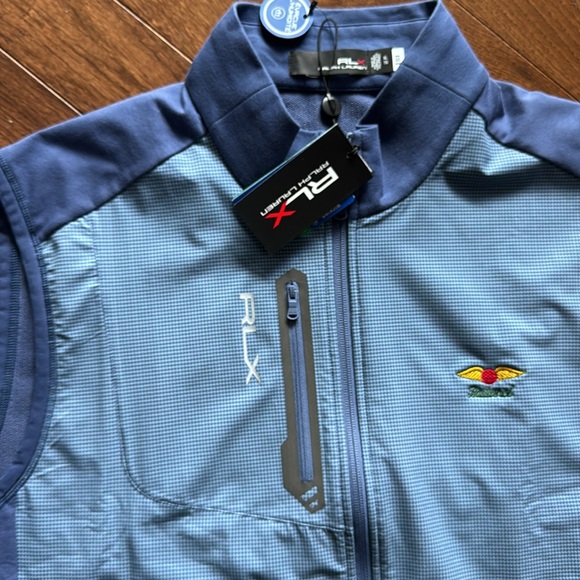 NWT Ralph Lauren RLX Soft Shell Poly Golf Vest Full Zip w/Baltusrol Logo - Picture 2 of 10